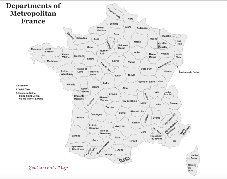 Departments-of-France-Map